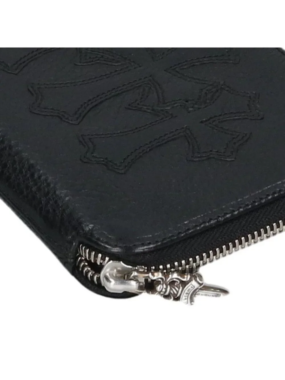 Chrome Hearts Bank Robber Round Zip Leather Wallet